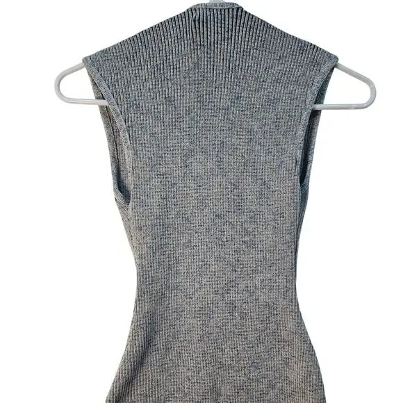 Gray Sleeveless Knit Jumpsuit - Picture 5 of 10